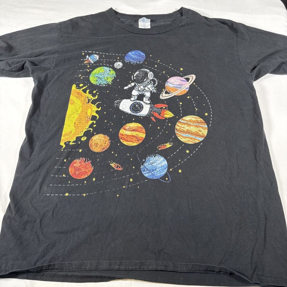 90s Vintage Galaxy T-shirt Size Large Nerd Grunge